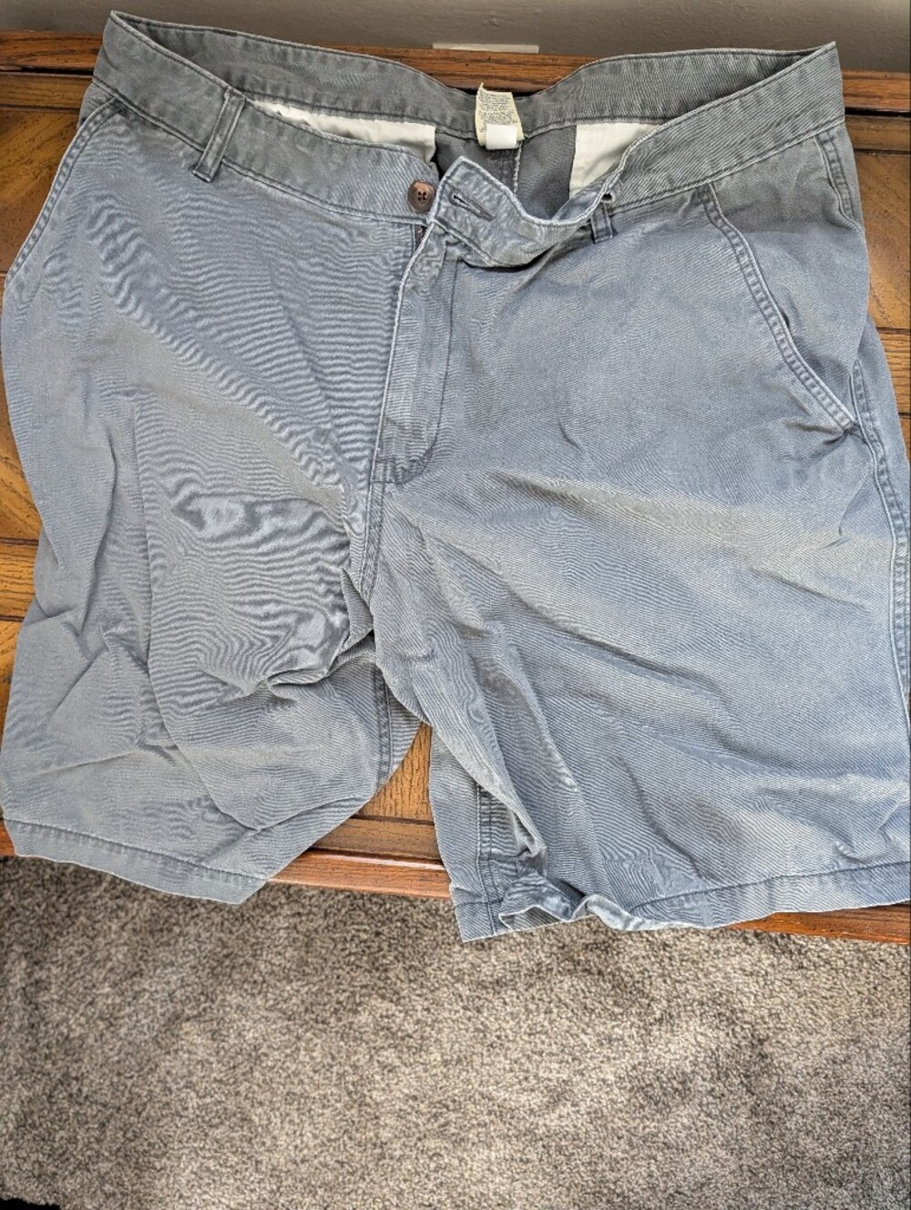 Faded Glory Mens Light Blue Cotton Shorts
